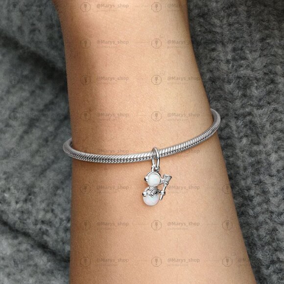Pandora Opalescent Snowman Dangle Charm - Picture 4 of 5